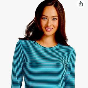 Women’s Med Couture Performance long sleeve knit stripe tee small